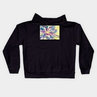 Colorful Clematis Abstract Bloom Kids Hoodie